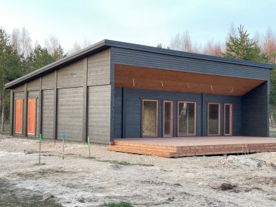 moderne kahe magamistoa ja saunaga palkmaja1